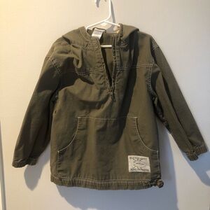 Boys 5T Green Hooded Pullover Jacket